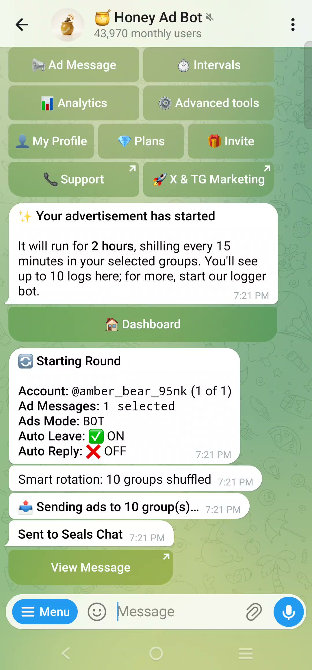 Step 3: Bot runs automatically 24/7